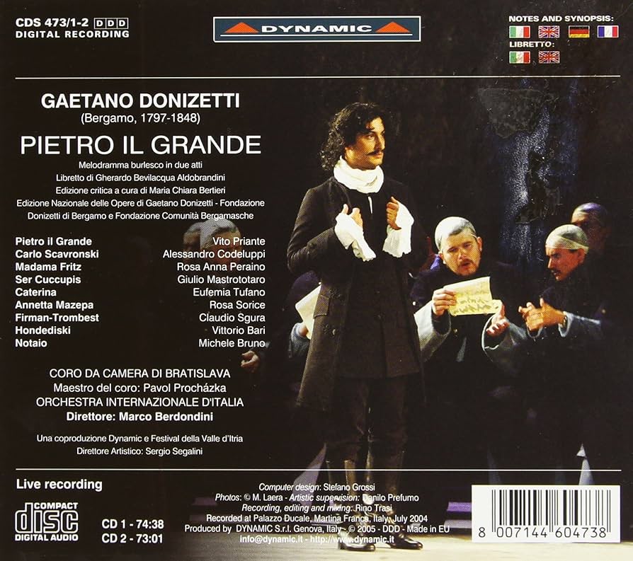 【中古】 PIETRO IL GRANDE アルバム CDS-473 Donizetti: Pietro Il Grande: Amazon.co.uk: CDs & Vinyl